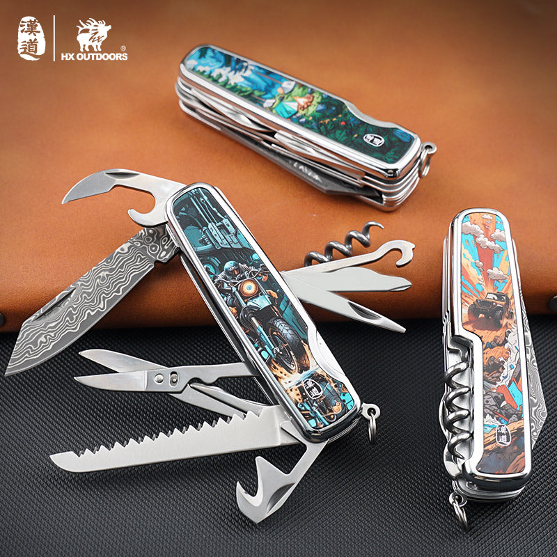 
                  
                    Multi-tool HX OUTDOORS DAMASK MOTORIX 2.2" Damask Steel VG10 Multi-tool Knife Camping Outdoor DD-14A from HX OUTDOORS
                  
                