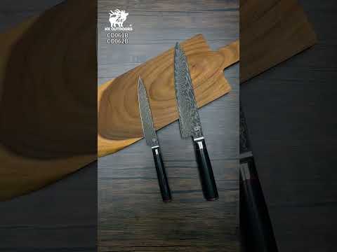 PHOENIX PREP | 5.7'' DAMASCUS | BLACK | KITCHEN KNIFE | CD-062B